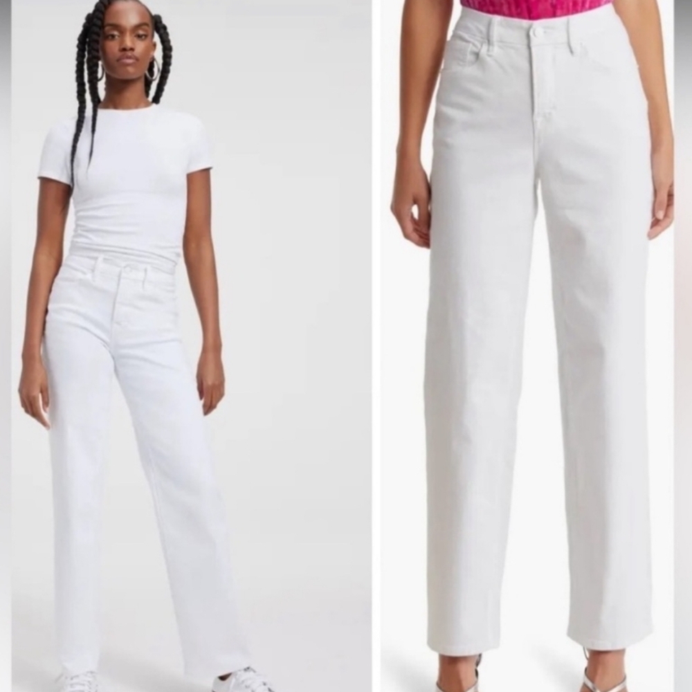 Good American Good 90s Relaxed Jeans White